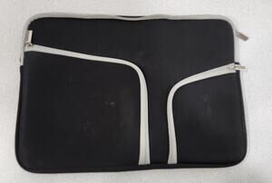 Black Gray 15" Laptop Soft Sleeve With Zipper & Handles